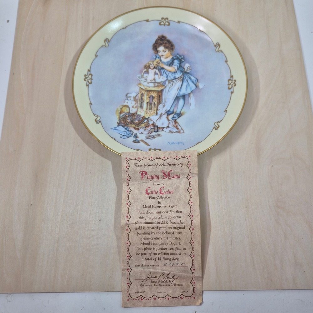 The Hamilton Collection Maud Humphrey‎ Bogart Playing Mama Collector Plate 2344C